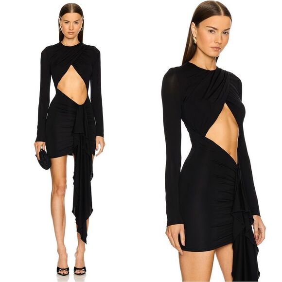 Revolve Michael Costello Isabella Mini Black Dress Size S - Picture 1 of 9